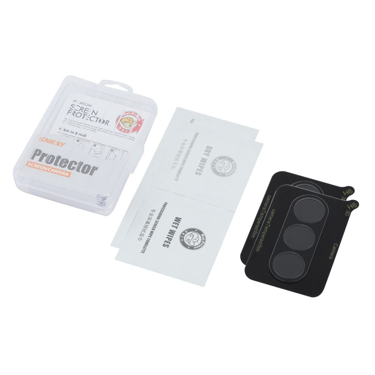 Pour OnePlus Ace 3V 2 pièces Film en verre trempé ENKAY 9H pour objectif de caméra arrière (Transparent)