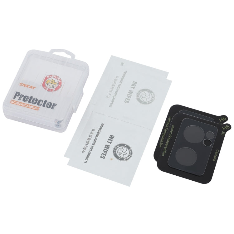 For OnePlus Nord CE 2 5G 2pcs ENKAY 9H Rear Camera Lens Tempered Glass Film(Transparent)