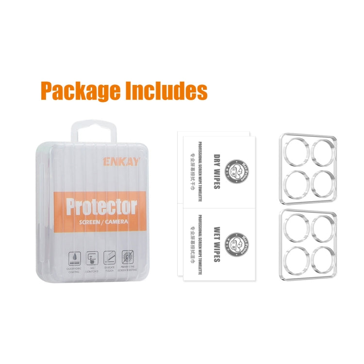 For Xiaomi 14T Pro 2pcs ENKAY Hat-Prince 9H Rear Camera Lens Tempered Glass Film(Transparent)