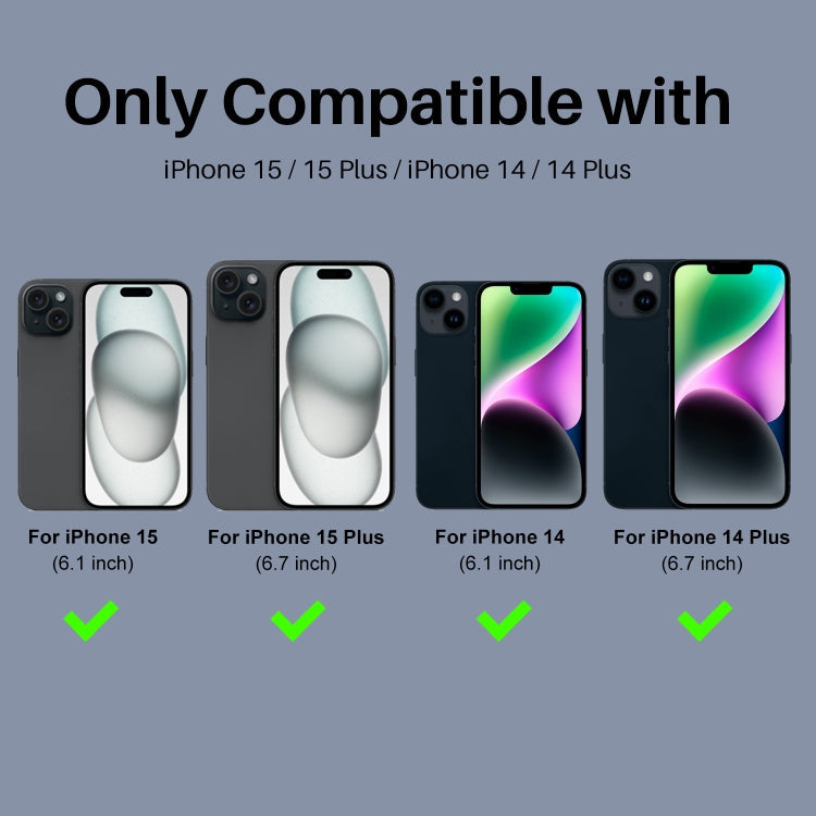For iPhone 15 / 15 Plus / 14 / 14 Plus NORTHJO 3 Set 6pcs Camera Lens Protector Cover Metal Ring Film(Black)