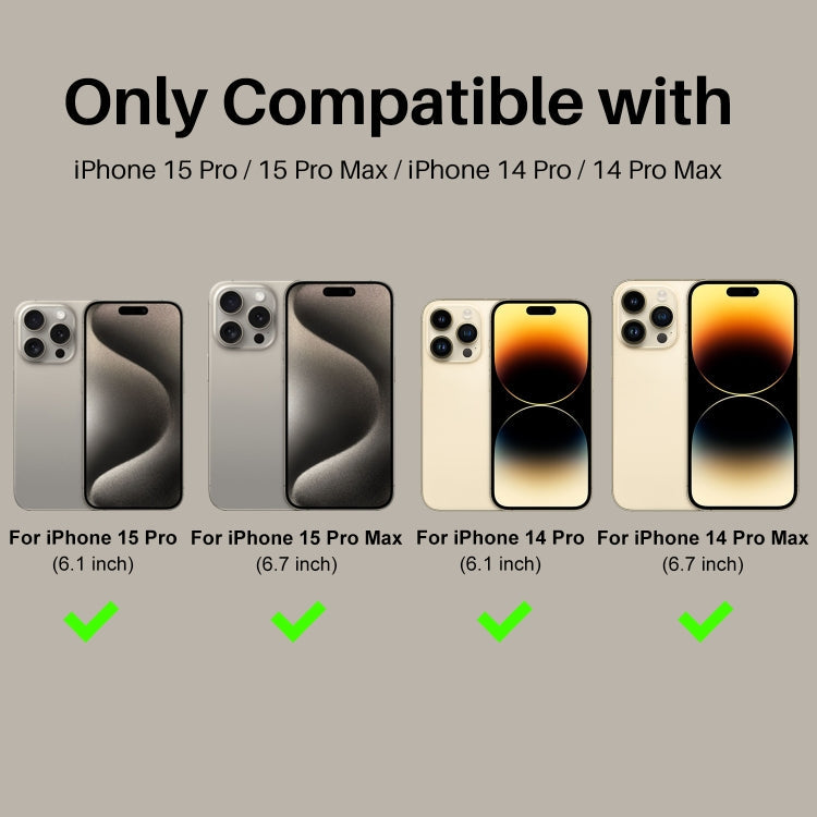 For iPhone 15 Pro / 15 Pro Max NORTHJO 2 Set 6Pcs Camera Lens Protector Diamond Metal Ring Film(Natural)