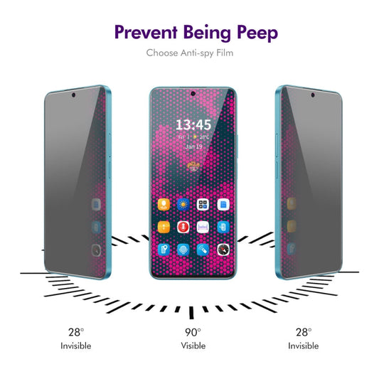 For OPPO Reno8 Pro Global / Reno8 Pro+ 5pcs ENKAY Hat-Prince 28 Degree Anti-peeping Privacy Tempered Glass Film