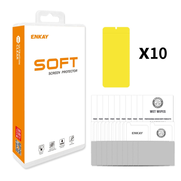 For vivo V25e 10pcs ENKAY Hat-Prince Full Glue Coverage Soft Explosion-proof Hydrogel Film