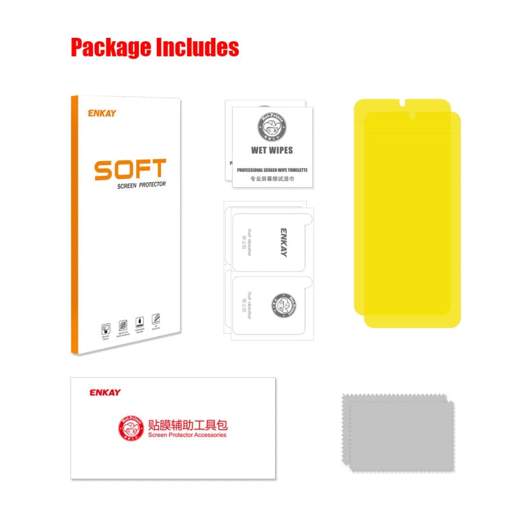 For Realme C67 4G 2pcs ENKAY Hat-Prince Full Glue Coverage Soft Explosion-proof Hydrogel Film