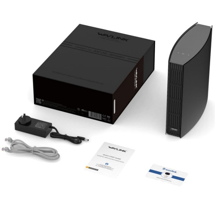 WAVLINK WN538A8 With LCD Screen AC3200 Home Dual Band Gigabit Smart WiFi Router, Plug:UK Plug