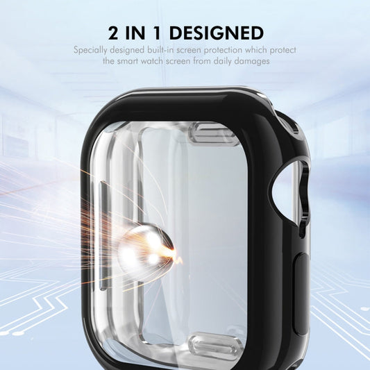 For Apple Watch Series 11 / 10 46mm ENKAY Hat-Prince Electroplated Soft TPU Case with Screen Film(Golden)