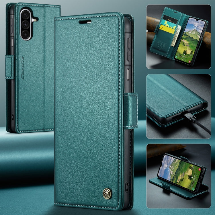 For Samsung Galaxy A26 CaseMe 023 Butterfly Buckle Litchi Texture RFID Anti-theft Leather Phone Case(Green)