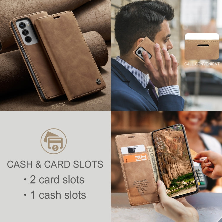 For OPPO Reno12 5G Global CaseMe 013 Multifunctional Horizontal Flip Leather Phone Case(Brown)