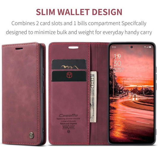 For OPPO Reno12 F /12 FS 5G CaseMe 013 Multifunctional Horizontal Flip Leather Phone Case(Red)