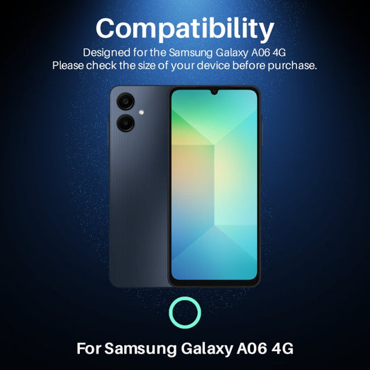 For Samsung Galaxy A06 4G NORTHJO Camera Lens Protector CD Metal Ring Tempered Glass Film(Black)
