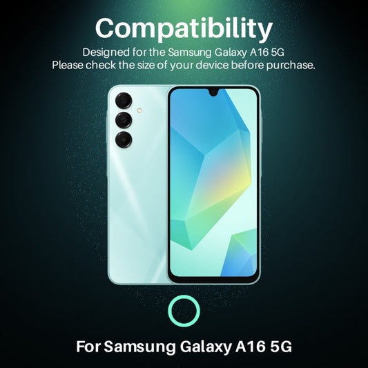 For Samsung Galaxy A16 5G NORTHJO Camera Lens Protector CD Metal Ring Tempered Glass Film(Green)