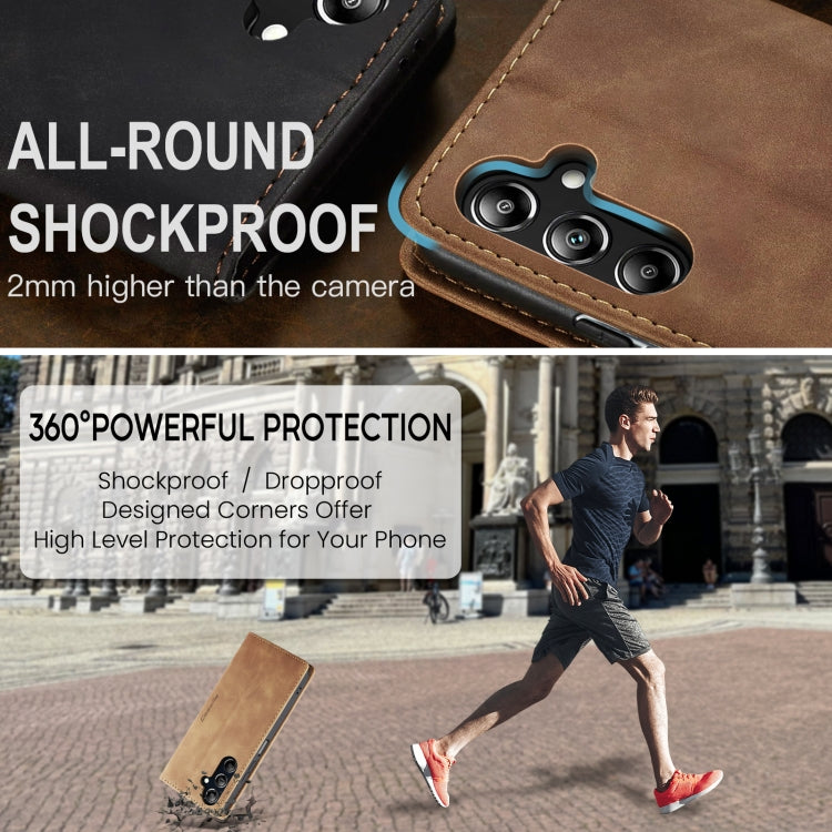 For Samsung Galaxy A16 5G CaseMe 013 Multifunctional Horizontal Flip Leather Phone Case(Brown)