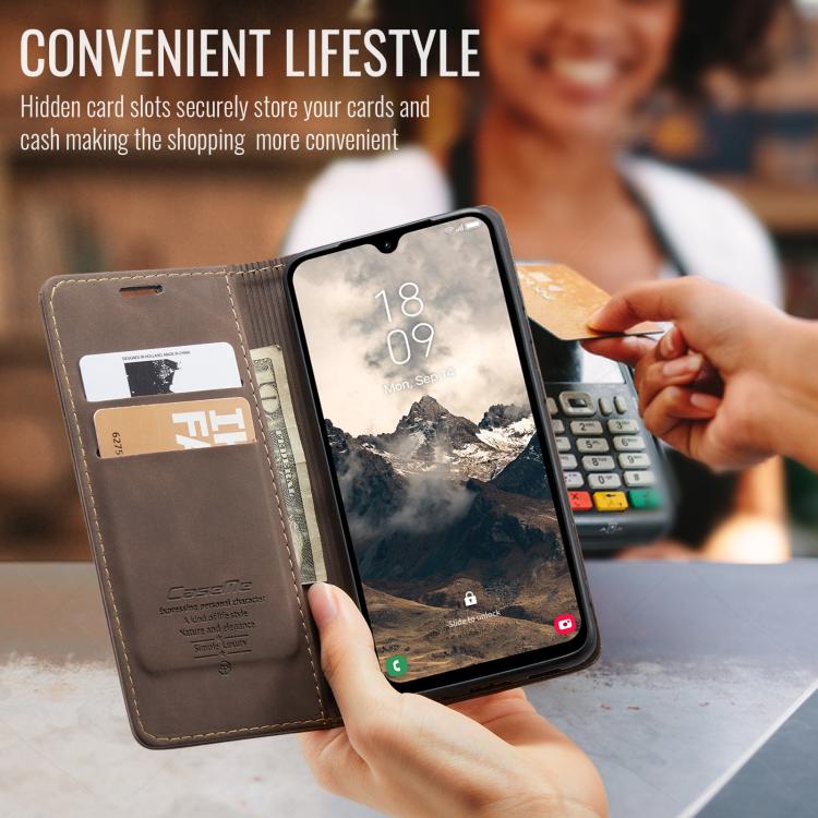 For Galaxy A26 5G CaseMe 013 Multifunctional Horizontal Flip Leather Phone Case(Coffee)