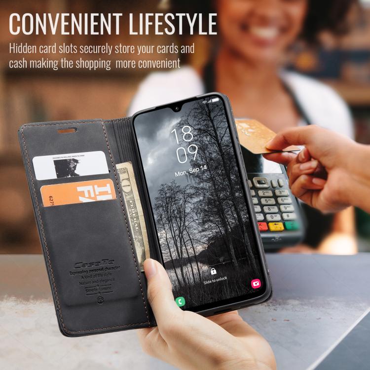 For Galaxy A26 5G CaseMe 013 Multifunctional Horizontal Flip Leather Phone Case(Black)