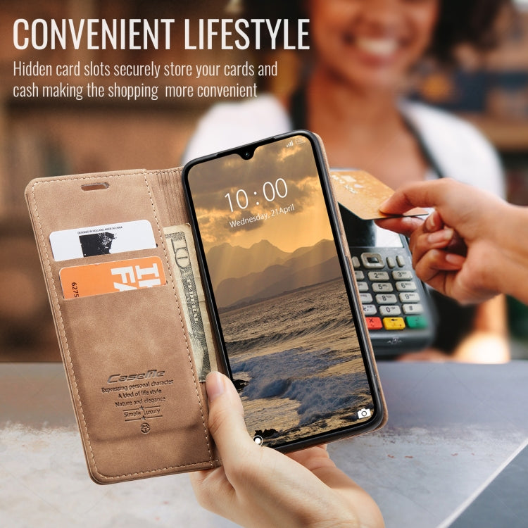 For Redmi 14C CaseMe 013 Multifunctional Horizontal Flip Leather Phone Case(Brown)