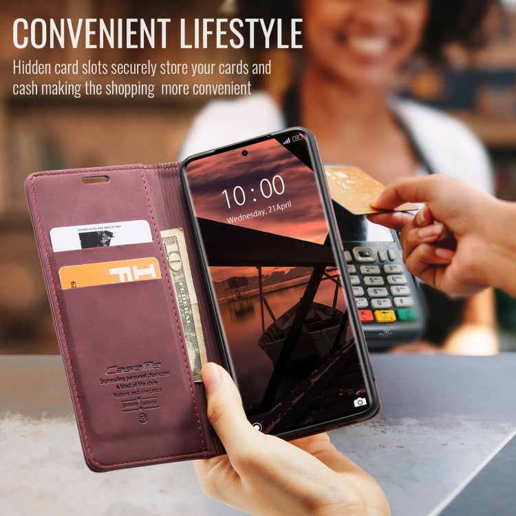 For Redmi Note 14 Pro 5G CaseMe 013 Multifunctional Horizontal Flip Leather Phone Case(Red)