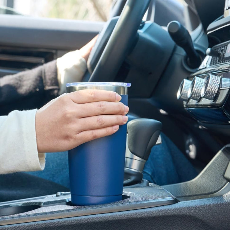 JUNSUNMAY 600ml 304 Stainless Steel Vacuum Insulated Coffee Travel Mug Double Wall Thermal Cup(Light Blue)