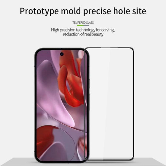 For Google Pixel 9a MOFI 9H 3D Explosion-proof Curved Screen Tempered Glass Film(Black)