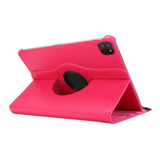 Pour iPad Pro 13 2025 / 2024 ENKAY 360 Degrés Rotation Litchi Cuir Étui Smart Tablette (Rose Rouge)