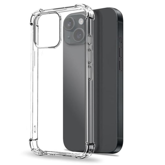 Pour iPhone 15 NORTHJO 3 en 1 Coque de téléphone antichoc en TPU Airbag avec protecteur d'écran et film de protection d'objectif (Transparent)
