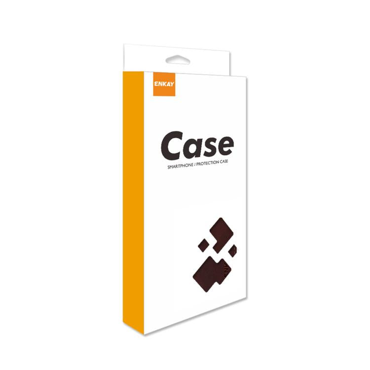 For Huawei nova 14 Ultra ENKAY Card Wallet Calf Texture Leather Phone Case with Full Glue Coverage Soft Hydrogel Film(Brown)