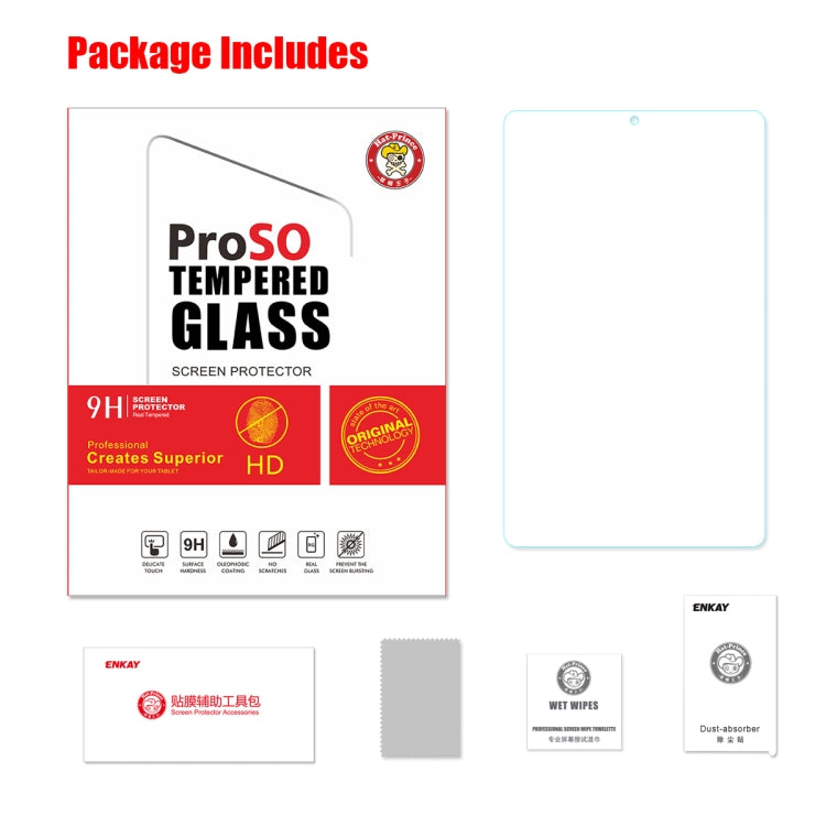 ENKAY Hat-Prince Film en verre trempé anti-explosion 2,5D de 0,33 mm avec dureté de surface 9H pour Huawei MediaPad M6 8.4