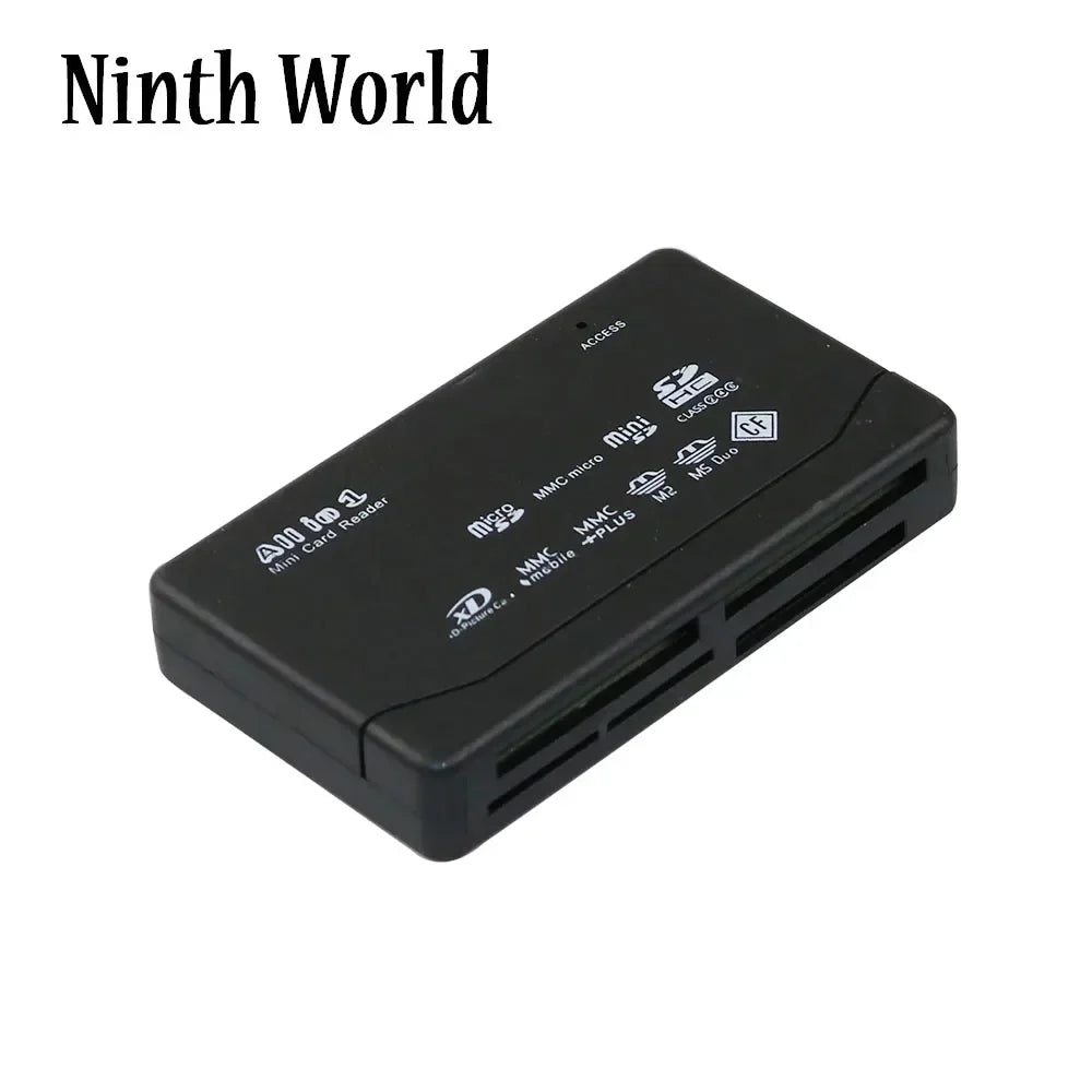All In One Memory Card Reader USB External Cardreader SD SDHC Mini Micro M2 MMC XD CF Reader For MP3, Digital Camera