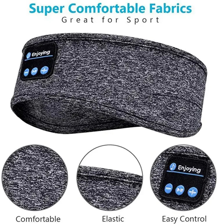 2024 Bluetooth Earphones Sports Sleeping Headband Elastic Wireless Headphones Music Eye Mask Wireless Bluetooth Headset Headband