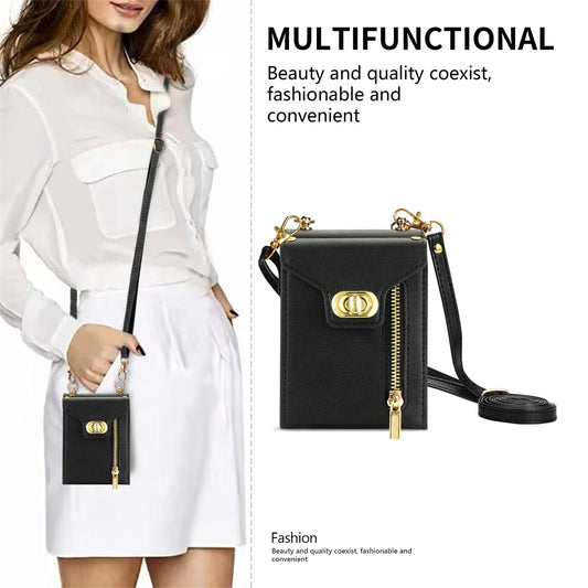 Zipper Wallet Crossbody Phone Case for Samsung Galaxy Z Flip 6 5 4 3 Flip6 Flip5 Flip4 Flip3 5G with Card Holder Leather Cover