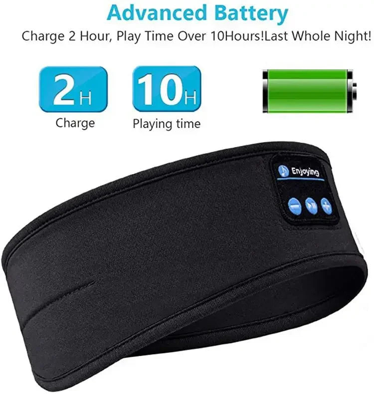 2024 Bluetooth Earphones Sports Sleeping Headband Elastic Wireless Headphones Music Eye Mask Wireless Bluetooth Headset Headband