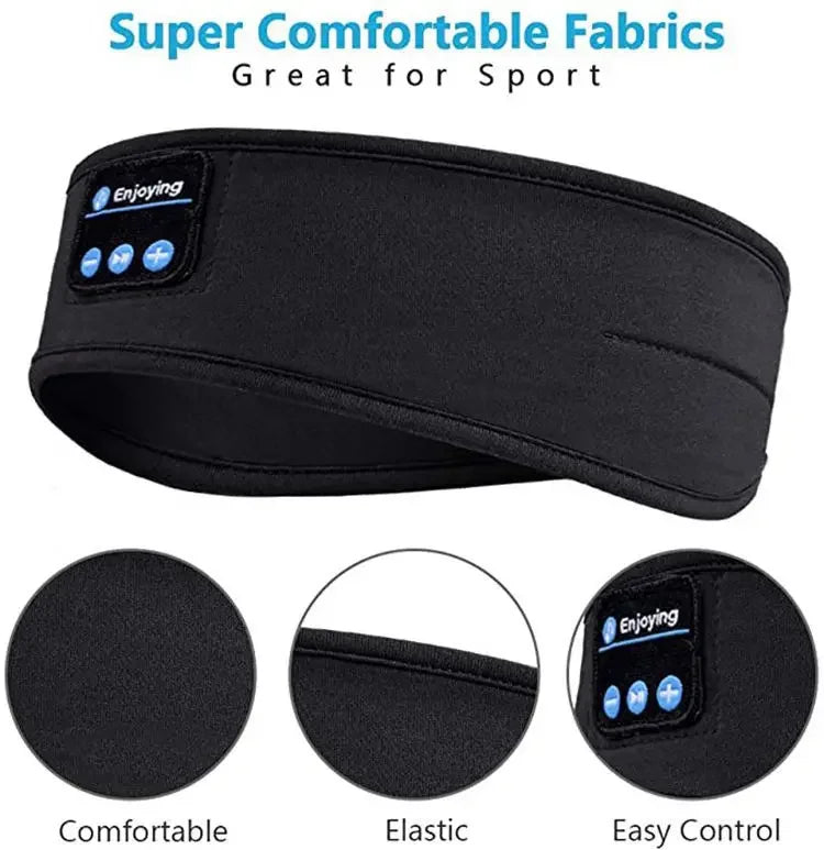 2024 Bluetooth Earphones Sports Sleeping Headband Elastic Wireless Headphones Music Eye Mask Wireless Bluetooth Headset Headband