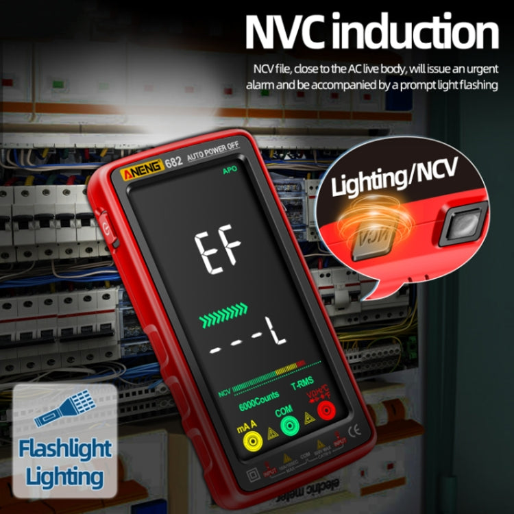ANENG 682 Smart VA Reverse Display Automatic Range Rechargeable Multimeter(Red)