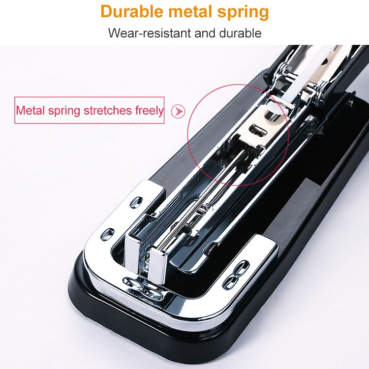 Deli 0414 Stapler Portable Rotatable Stapler 0012 Staple Nail(White)