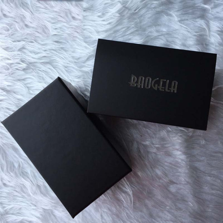 BAOGELA Paper + Sponge Square Watch Packaging Box Black Watch Gift Box, Size: 12.1 x 7.6 x 6.8cm
