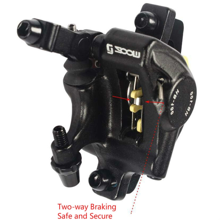 ZOOM HB100 Mountain Bike Hydraulic Brake Caliper Folding Bike Cable Pull Hydraulic Disc Brake Caliper, Style:Front(Blue)