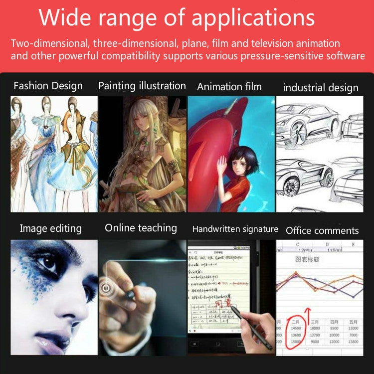 10Moons G30 Magic Circle Digital Tablet Can Be Connected To Mobile Phone Hand-Painted Board Painting Drawing Board with 8192 Passive Pen