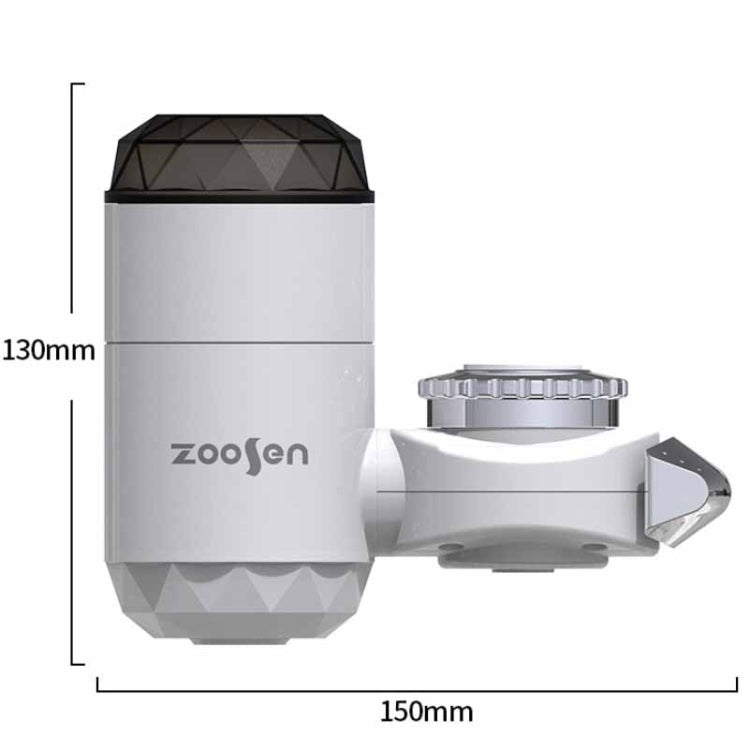 Zoosen Electric Hot Water Faucet Connection Type Instant Hot Water Faucet EU Plug, Style:With shower Head Connector