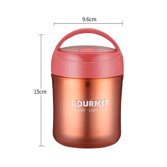 GOURMET Stainless Steel Insulation Cup Double-Sealed Insulation Soup Cup(Red)