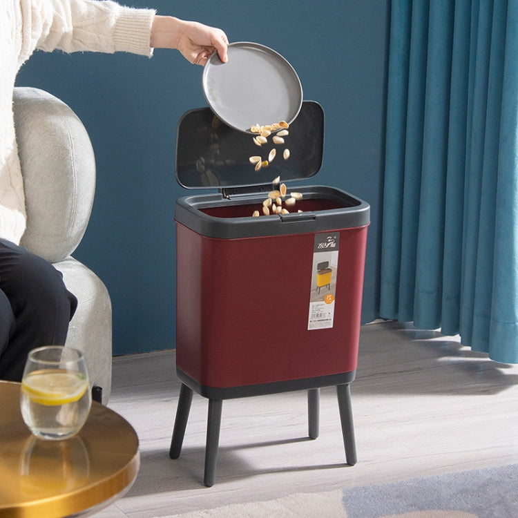 VitunHOO TG3450 Long Legs Trash Can Household Trash Can With Lid(Sky Blue)