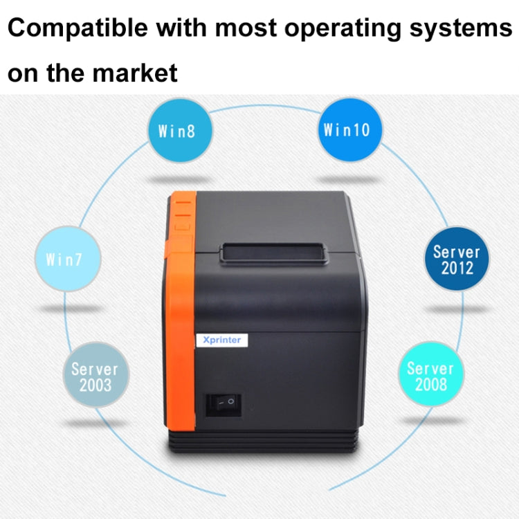 Xprinter XP-T58L 58mm Supermarket Cashier Receipt Thermal Printer, Spec: USB Port(EU Plug)