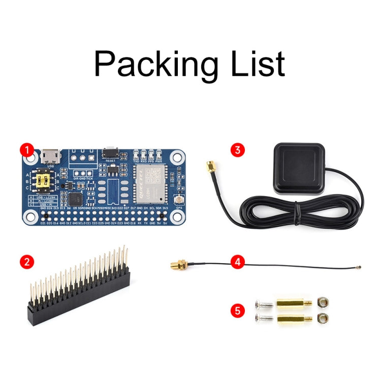 Module GPS double bande L1+L5 de positionnement Waveshare pour Raspberry Pi série LC29H, spécifications : (AA) GPS HAT