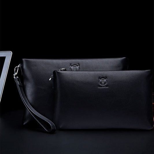BULL CAPTAIN 446 Pochette en cuir souple et résistante de grande capacité, portefeuille professionnel, taille: L