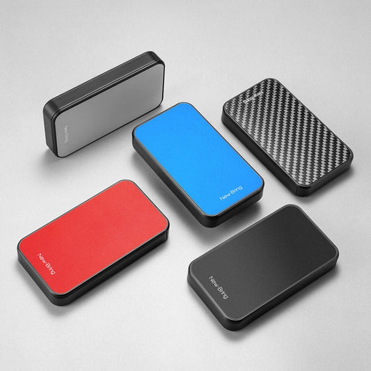 New-Bring Metal Card Holder RFID Anti-Theft Magnetic Automatic Shift Business Card Sase Waterproof Wallet, Colour: Carbon Fiber