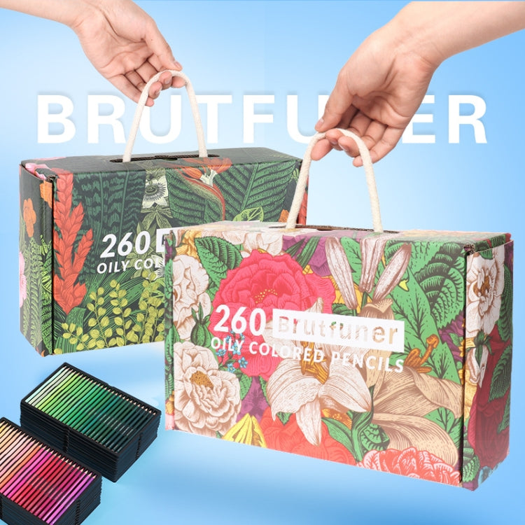 BRUTFUNER 520 Colors Color Lead Set Art Painting Oily Hand-Painted Color Lead(Gift Box Packaging)