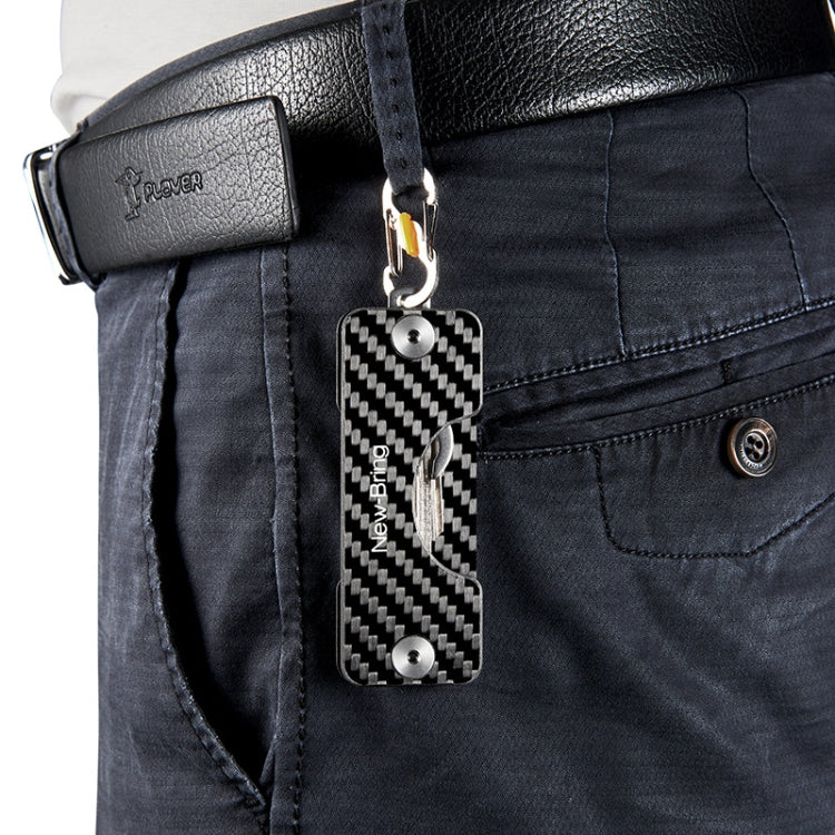 New Bring Mini Key Storage Key Bag Male Car Multi-Function Key Clip Buckle(Carbon Fiber)