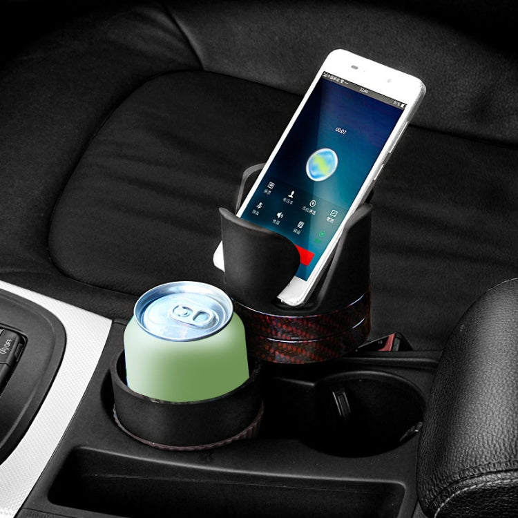 SUITU R151-4 Car Air Outlet Storage Water Cup Holder Mobile Phone Navigation Multi-function Storage Box(Red Square)
