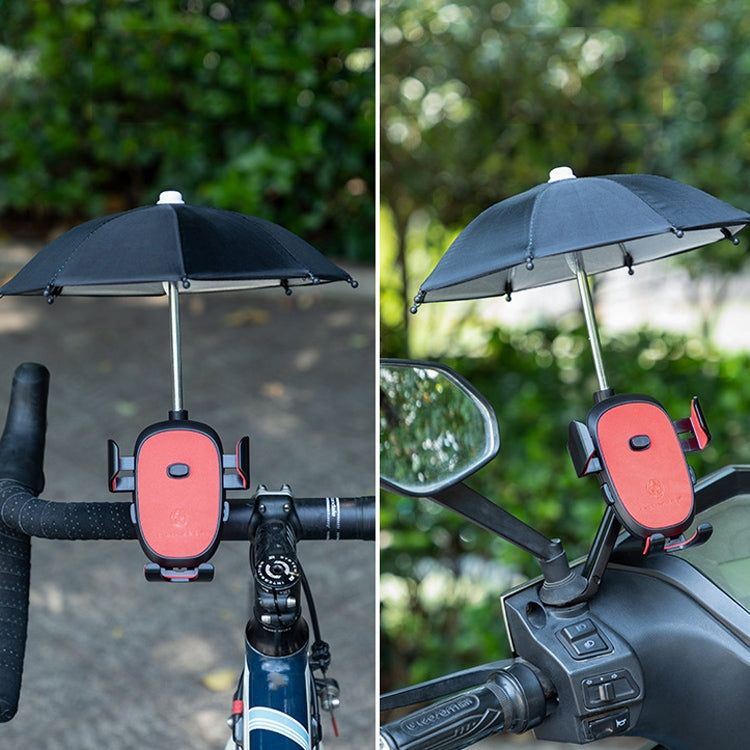 CYCLINGBOX BG-2935 Support de Téléphone Portable pour Vélo avec Parapluie Étanchéité Navigation Voiture Électrique Cadre de Téléphone Portable, Style : Installation sur Guidon (Bleu)