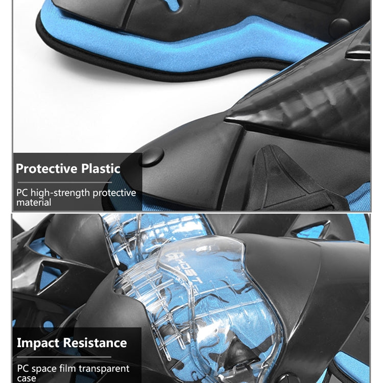 GHOST RACING GR-HX05 Genouillères de protection pour moto, chaudes, coupe-vent, antichute (Bleu)