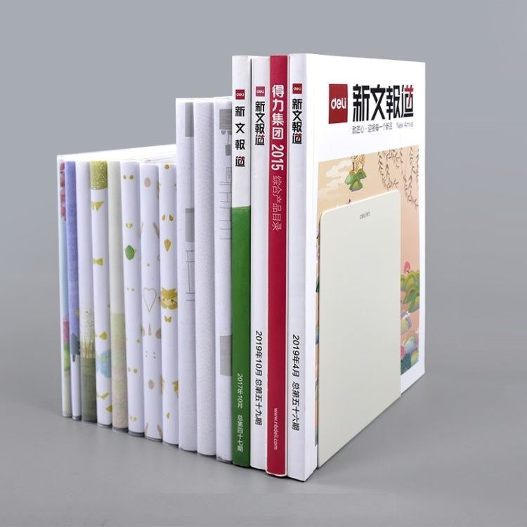 Deli 78650 2 Pieces Of Thickened Desktop Metal Bookends(Light Green)