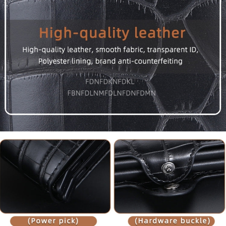 Baellerry K9171 RFID Anti-Magnetic Card Holder Crocodile Pattern Card Holder(Red)